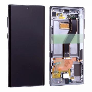Écran Complet Vitre Tactile LCD SOFT OLED avec chassis Samsung Note 10 Plus (N975F)  Argent